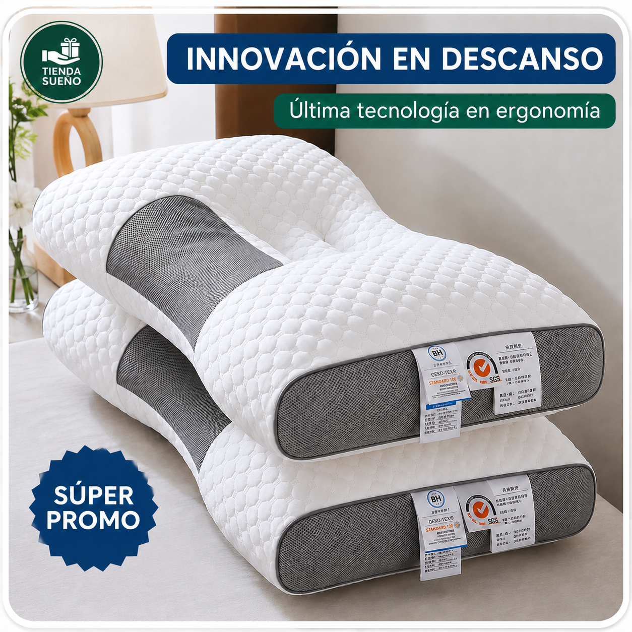 Almohada Ortopédica -  Alineación Cervical Perfecta - LIQUIDACIÓN DE EXISTENCIAS