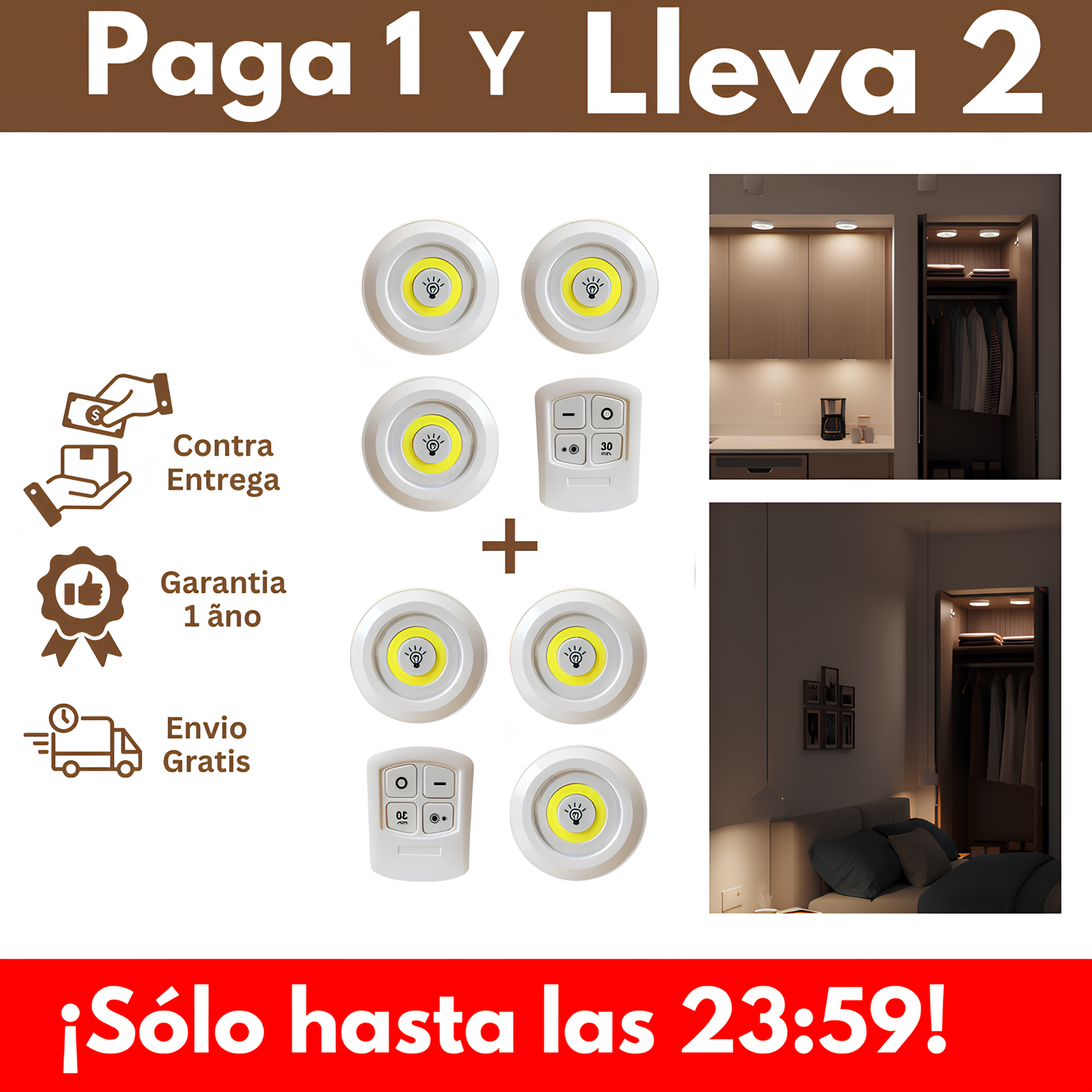Kit de Iluminación LED + Control Remoto – Paga 1 y Lleva 2